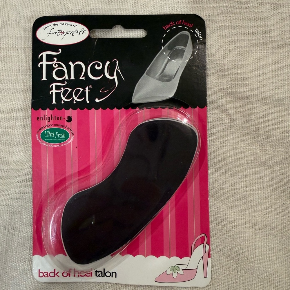 Fancy Feet Heel Cushion Liner - Black NWT